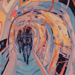 Rocaille Vitreous style, Midjourney V6.1: cinematic shot from sci-fi movie