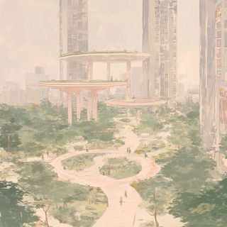 Scalequake style, Midjourney V6.1: megacity with futuristic bioarchitecture