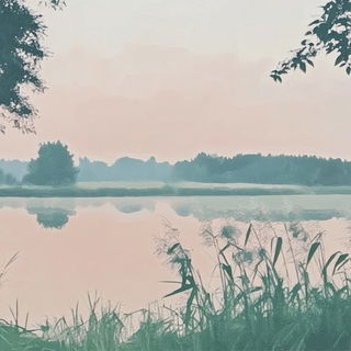 Scalequake style, Midjourney V6.1: realistic landscape photograph of quiet dawn