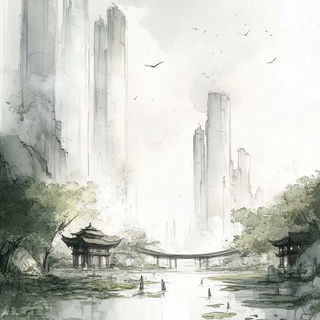 Tropifacet style, Midjourney V6.1: megacity with futuristic bioarchitecture