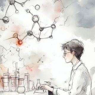 Tropifacet style, Midjourney V6.1: editorial illustration for popular scientific magazine cover