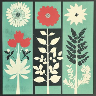 Ukiyoornament style, Midjourney V6.1: traditional folk art