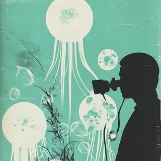 Ukiyoornament style, Midjourney V6.1: editorial illustration for popular scientific magazine cover
