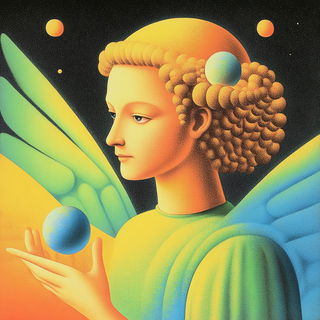 Neon Umbrawave style, Midjourney V6.1: classical 18th-century oil painting