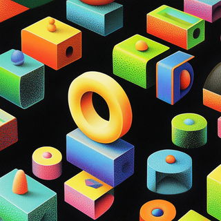 Neon Umbrawave style, Midjourney V6.1: typographic composition with large letters