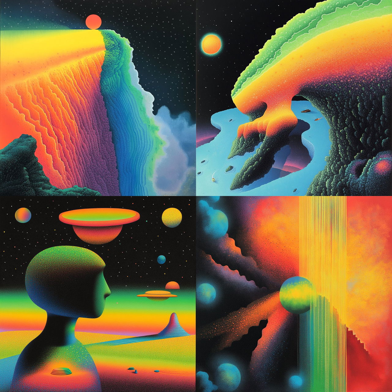 Neon Umbrawave style, Midjourney V6.1, render 1 of 4
