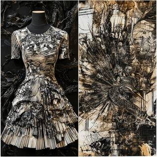 Cliffaria style, Midjourney V6.1: haute-couture fashion outfit