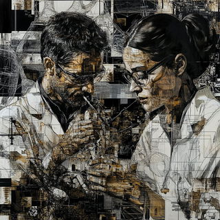 Cliffaria style, Midjourney V6.1: editorial illustration for popular scientific magazine cover