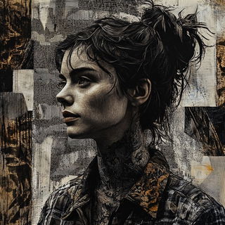 Cliffaria style, Midjourney V6.1: photographic portrait of female protagonist
