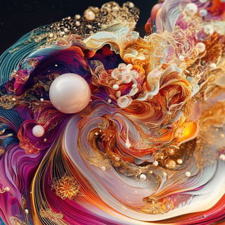 Astrocaldera style, Midjourney V6.1: abstract 3D render