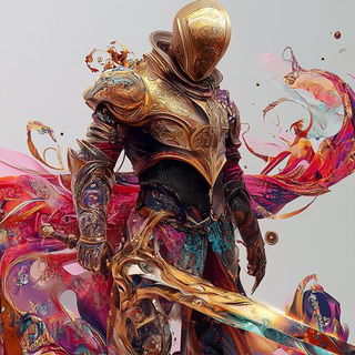 Astrocaldera style, Midjourney V6.1: concept art character design of retropunk steam knight