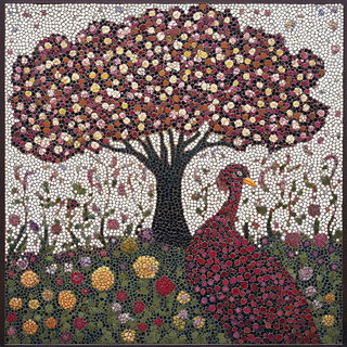 Sunburst Cedarhythm style, Midjourney V6.1: traditional folk art