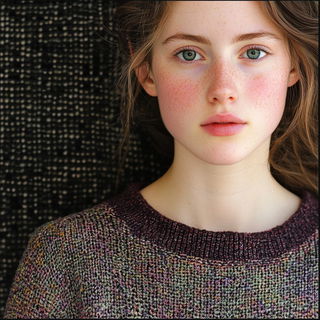 Sunburst Cedarhythm style, Midjourney V6.1: photographic portrait of female protagonist