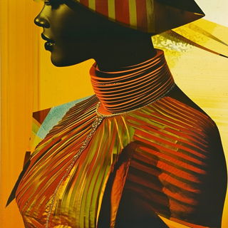 Ceramorphosis style, Midjourney V6.1: haute-couture fashion outfit