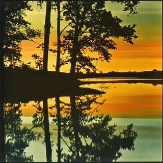 Ceramorphosis style, Midjourney V6.1: realistic landscape photograph of quiet dawn