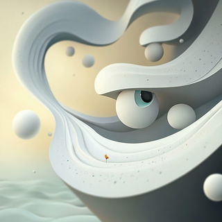 Cloudrift Village style, Midjourney V6.1: abstract 3D render