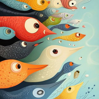 Cloudrift Village style, Midjourney V6.1: creative pattern composition