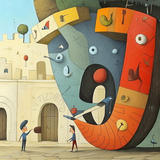 Cloudrift Village style, Midjourney V6.1: typographic composition with large letters