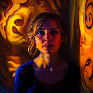 Archaeocelism style, Midjourney V6.1: photographic portrait of female protagonist