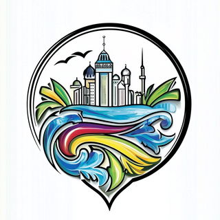 Moonhammer Inkworks style, Midjourney V6.1: bold minimalist logo design for Istanbul city municipal services