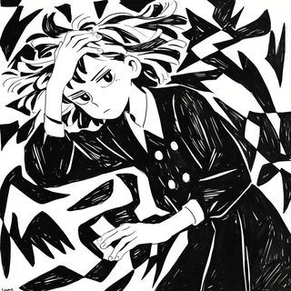 Gardenereography style, Midjourney V6.1: black-and-white manga comic strip