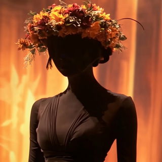 Chrome Popping style, Midjourney V6.1: haute-couture fashion outfit