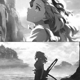 Chrome Popping style, Midjourney V6.1: black-and-white manga comic strip
