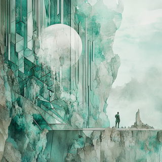 Chromatic Marginalia style, Midjourney V6.1: cinematic shot from sci-fi movie