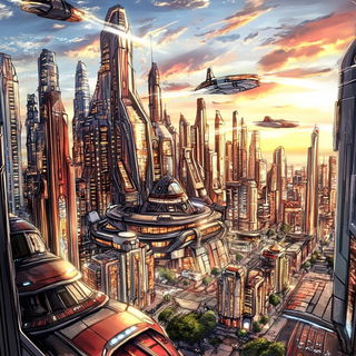 Creamground Shadowtale style, Midjourney V6.1: megacity with futuristic bioarchitecture