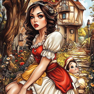 Creamground Shadowtale style, Midjourney V6.1: retro fairy-tale illustration