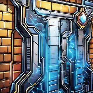 Creamground Shadowtale style, Midjourney V6.1: technical infrastructure blueprint schematics