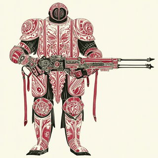 Stripecrow Paperglyphics style, Midjourney V6.1: concept art character design of retropunk steam knight