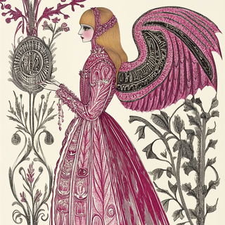 Stripecrow Paperglyphics style, Midjourney V6.1: retro fairy-tale illustration
