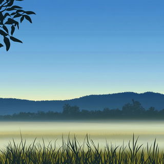 Scalecostume style, Midjourney V6.1: realistic landscape photograph of quiet dawn