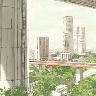 Visorcrag style, Midjourney V6.1: megacity with futuristic bioarchitecture