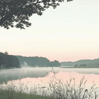 Visorcrag style, Midjourney V6.1: realistic landscape photograph of quiet dawn