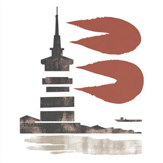 Alpine Ink Ornithology style, Midjourney V6.1: bold minimalist logo design for Istanbul city municipal services