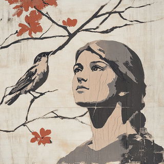 Alpine Ink Ornithology style, Midjourney V6.1: classical 18th-century oil painting