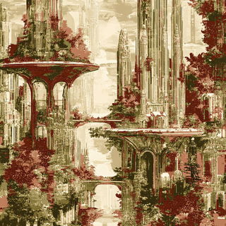 Glacierpunk style, Midjourney V6.1: megacity with futuristic bioarchitecture