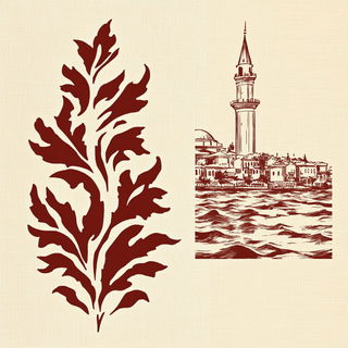 Glacierpunk style, Midjourney V6.1: bold minimalist logo design for Istanbul city municipal services