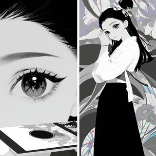 Ceramic Coastglass style, Midjourney V6.1: black-and-white manga comic strip