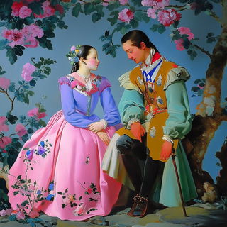 Ceramic Coastglass style, Midjourney V6.1: classical 18th-century oil painting