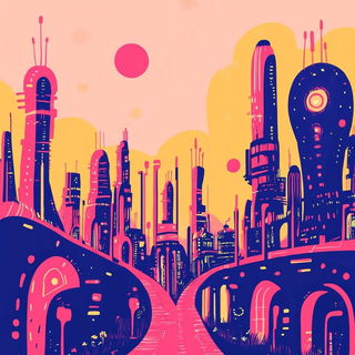 Botanivoyage style, Midjourney V6.1: megacity with futuristic bioarchitecture