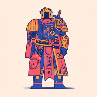 Botanivoyage style, Midjourney V6.1: concept art character design of retropunk steam knight