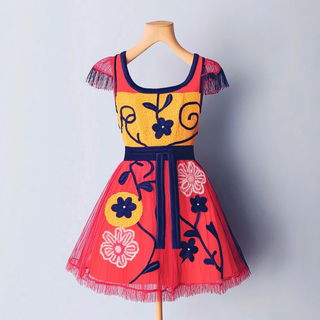 Botanivoyage style, Midjourney V6.1: haute-couture fashion outfit