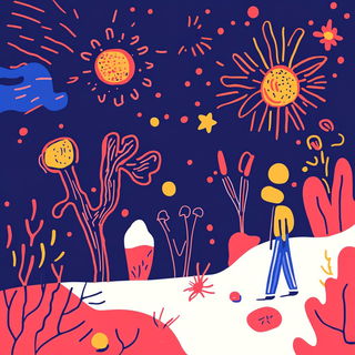 Botanivoyage style, Midjourney V6.1: editorial illustration for popular scientific magazine cover
