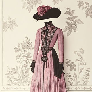 Verdigris Gilt style, Midjourney V6.1: haute-couture fashion outfit