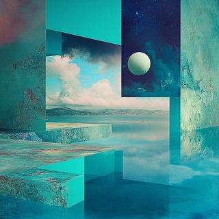 Red Occlusion style, Midjourney V6.1: abstract 3D render
