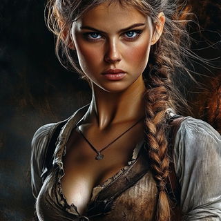 Cinnabar Spinebinding style, Midjourney V6.1: photographic portrait of female protagonist