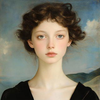 Alpine Glyphwing style, Midjourney V6.1: photographic portrait of female protagonist